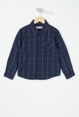 boys fashion checkered button up