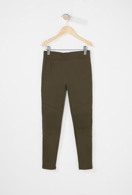 girls fashion olive green legging