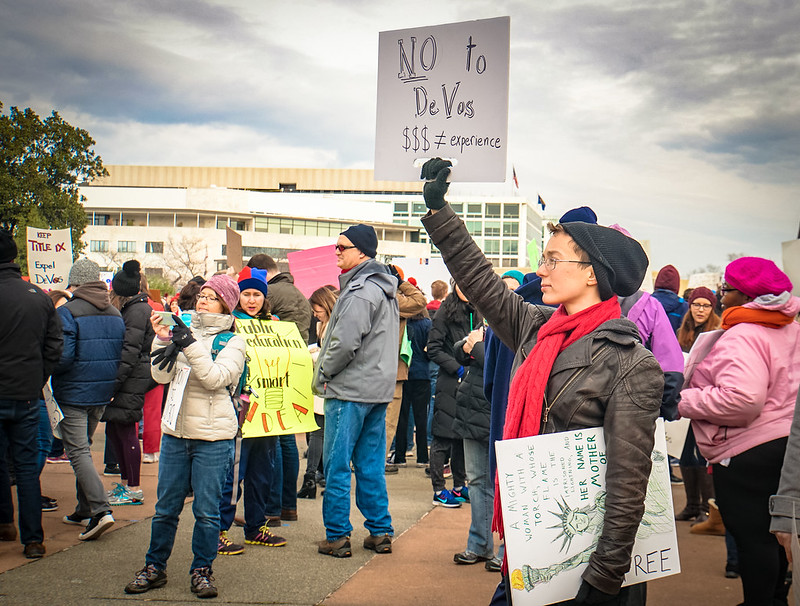 Betsy Devos protesters