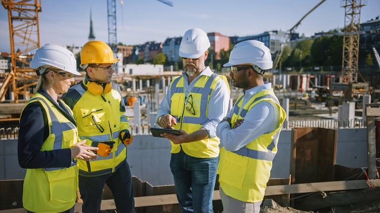 contractors at construction site; OSHA training